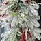 Glitzhome® 28"Christmas Flocked Pinecone & Berry Teardrop